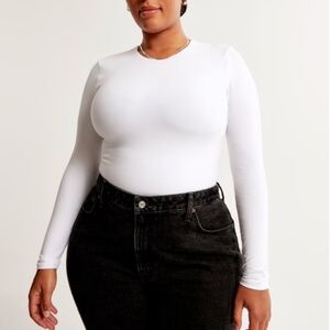 Abercrombie and fitch soft A&F collection size XL white long sleeve bodysuit